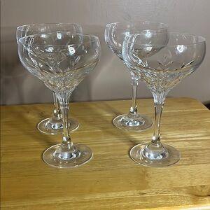 😀Vintage crystal champagne glasses Schott-Zwiesel